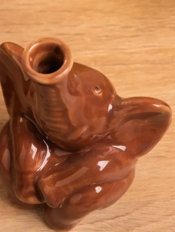 Сосуд для масла &laquo;Слон&raquo;, 7.5&times;9.5&times;14 см, керамика, коричневый