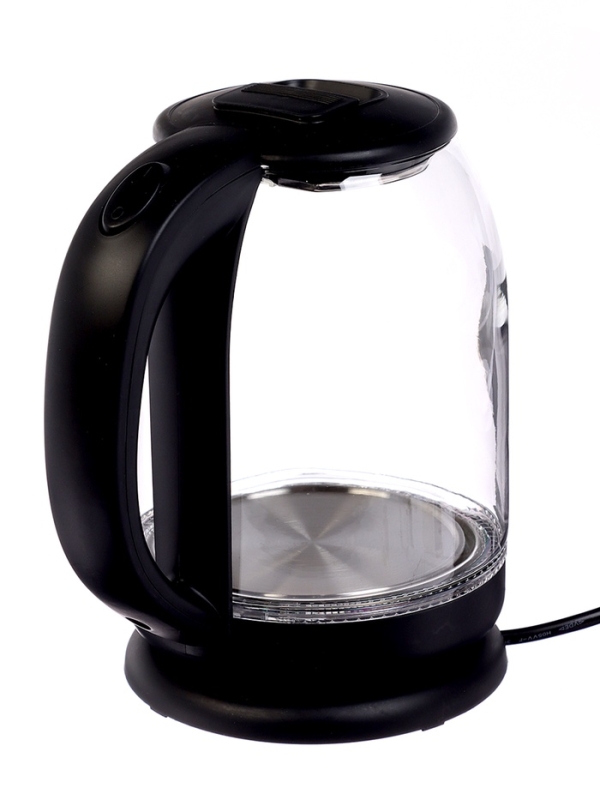 Чайник электрический Happy panda HP-2709SPBK, стекло, 1.8 л, 1800 Вт, чёрный