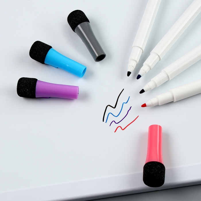 Маркеры с магнитом, цветные, на водной основе, набор &mdash; 8 шт.