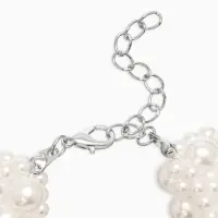 Обвес на штаны "Бусины жемчужные", цвет белый в серебре 25+удл