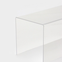 Ступенька одинарная 20&times;10&times;10 см, оргстекло 2 мм, В ЗАЩИТНОЙ ПЛЁНКЕ