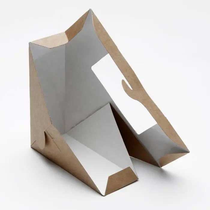 Упаковка для сэндвича, крафт, 13&times;13&times;5 см