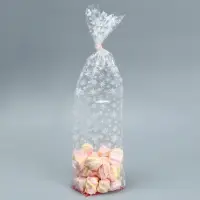 Пакет подарочный новогодний с жёстким дном &laquo;Снежинки&raquo;, 6 х 8 х 30 см