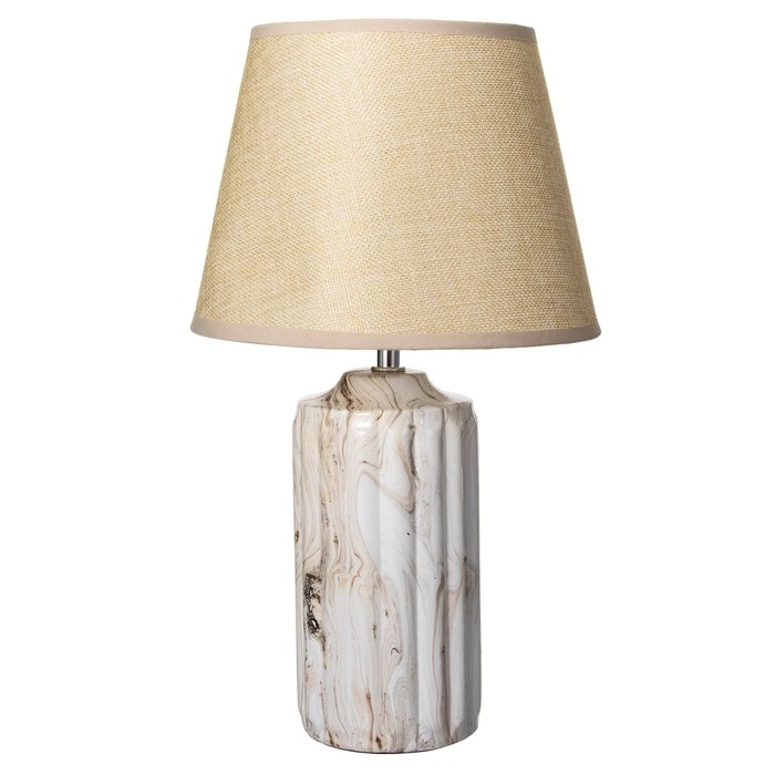 Настольная лампа "Айрис" E14 40Вт бежевый 22х22х39 см RISALUX