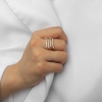 Кольцо металл &laquo;Тренд&raquo; полосы, цвет золото, размер 18