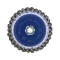 Щетка металлическая для УШМ ТУНДРА, крученая проволока, "чашка", М14, 150 мм