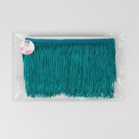 Тесьма декоративная &laquo;Бахрома&raquo;, 10 см, 5 &plusmn; 0,5 м, цвет изумрудный