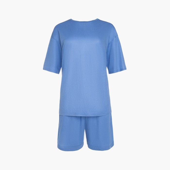 Костюм женский (футболка, шорты) MINAKU: Casual collection цвет голубой, размер 48 Костюм женский (футболка, шорты) MINAKU: Casual collection цвет голубой, размер 48