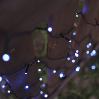 Гирлянда «Нить» 10 м, IP44, УМС, тёмная нить, 100 LED, свечение синее, 220 В Гирлянда «Нить» 10 м, IP44, УМС, тёмная нить, 100 LED, свечение синее, 220 В