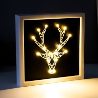 Ночник "Олень" LED USB от батареек 3хАА белый 24,5х24,5х3,5 см RISALUX Ночник "Олень" LED USB от батареек 3хАА белый 24,5х24,5х3,5 см RISALUX