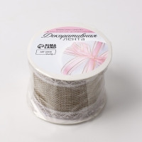 Лента из джута «Кружево», 55 мм, 4,5 ± 0,5 м, цвет бежевый Лента из джута «Кружево», 55 мм, 4,5 ± 0,5 м, цвет бежевый