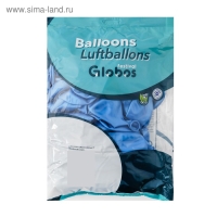 Шар латексный 12", металл, набор 100 шт., цвет синий Шар латексный 12", металл, набор 100 шт., цвет синий
