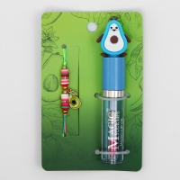 Набор 2 предмета: браслет, блеск для губ &laquo;Авокадо&raquo; с листочком, цветной