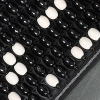 Накидка-массажёр на сиденье, 126&times;42 см, с поясничной опорой, черный