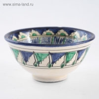 Пиала чайная Риштанская керамика "Цветы" большая, 11 см, микс Пиала чайная Риштанская керамика "Цветы" большая, 11 см, микс