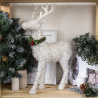 Светодиодная фигура &laquo;Олень&raquo; 30 &times; 46 &times; 15 см, акрил, батарейки ААх2 (не в комплекте), свечение тёплое белое