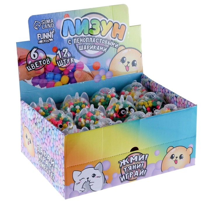 Лизун - слайм &laquo;Милые зверята&raquo;, цвета МИКС