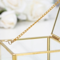 Шкатулка для колец "Прямоугольник", 8х8х5 см, стекло