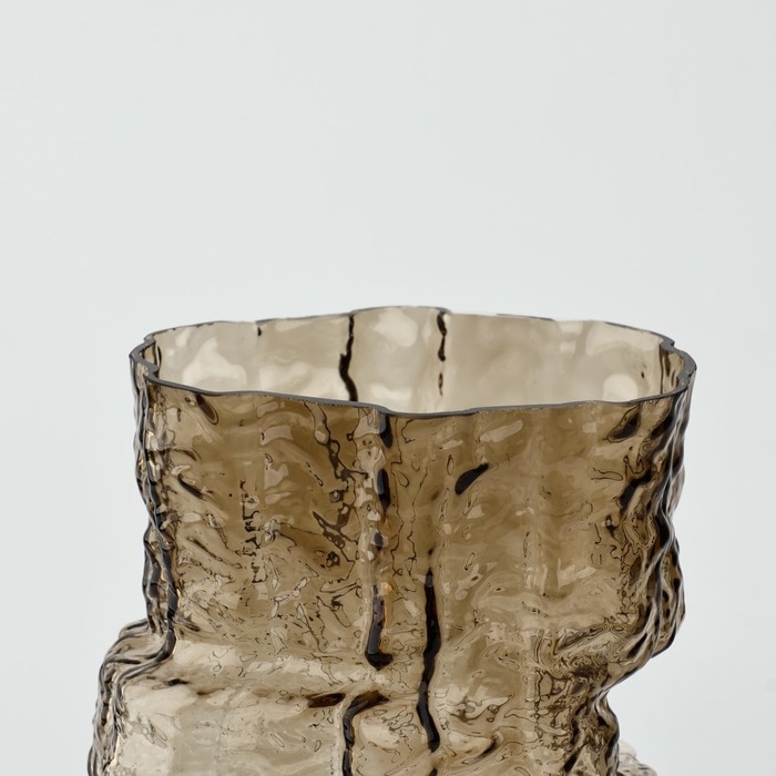 Ваза для цветов &laquo;Маунтин браун&raquo; из коричневого стекла 25&times;15,5&times;15,5 см