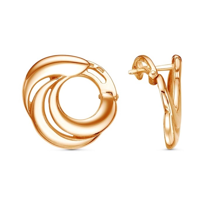Серьги «Минимал» волна, позолота Серьги «Минимал» волна, позолота