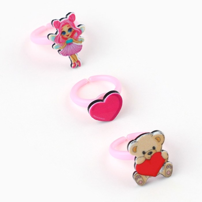 Кольцо 3 шт с тату Cute girl 8 х 12 см Кольцо 3 шт с тату Cute girl 8 х 12 см