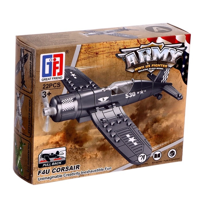 Конструктор блочный &laquo;Самолеты&raquo;, 6 видов, МИКС