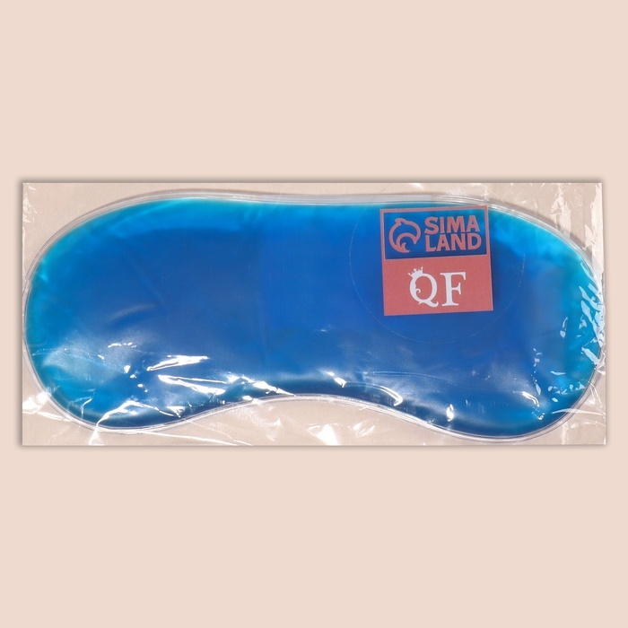 Маска для лица гидрогелевая, охлаждающая/согревающая, 17 &times; 7 &times; 0,5 см, цвет синий