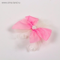 Бантики на ручки свадебного автомобиля, 4 шт., розовые Бантики на ручки свадебного автомобиля, 4 шт., розовые