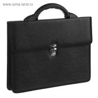 Портфель деловой 340 х 260 х 80 мм, 2 отделения, искусственная кожа "Вырица" чёрный 4С11 Портфель деловой 340 х 260 х 80 мм, 2 отделения, искусственная кожа "Вырица" чёрный 4С11