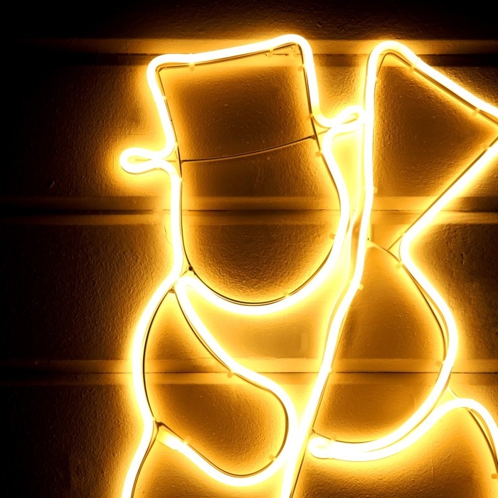 Неоновая фигура &laquo;Снеговик&raquo;, 38 &times; 54 см, 336 LED, 220 В, свечение тёплое белое