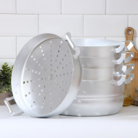 Манты-казан алюминиевый, 13 л, с 4 сетками, d=30 см, высота секции 5 см, металлическая крышка