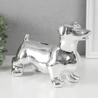 Копилка керамика "Такса серебристая" 24,510,5х16,5 см Копилка керамика "Такса серебристая" 24,510,5х16,5 см