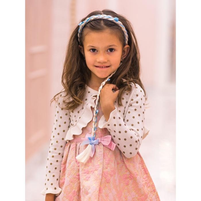 Ободок для волос с косой, голубой "Эльза", Холодное сердце