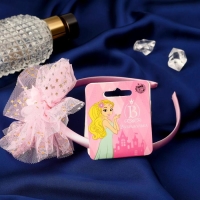 Ободок для волос "Малышка" 1 см звёзды, цветок, розовый Ободок для волос "Малышка" 1 см звёзды, цветок, розовый