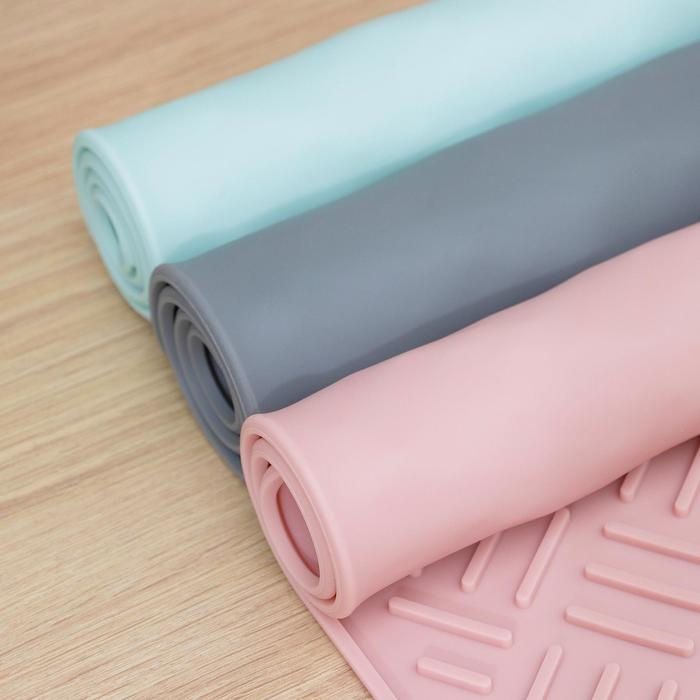 Коврик для сушки посуды, 35&times;45 см, силикон, цвет МИКС