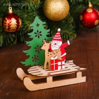 Декор &laquo;Дед мороз с оленем на санях&raquo;