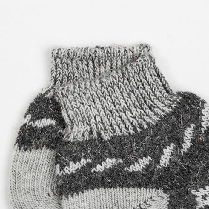 Носки женские шерстяные &laquo;Снежинка белая&raquo;, цвет тёмно-серый, размер 25