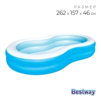 Бассейн надувной «Большая лагуна», 262 х 157 х 46 см, от 3 лет, 54117 Bestway Бассейн надувной «Большая лагуна», 262 х 157 х 46 см, от 3 лет, 54117 Bestway