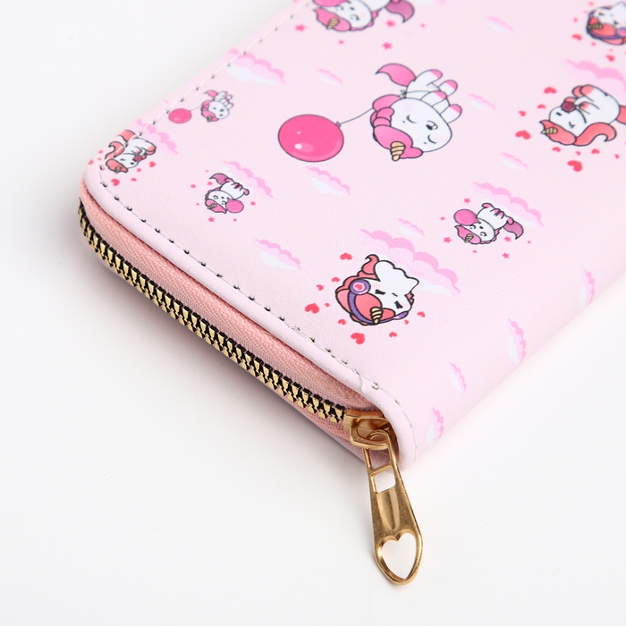 Кошелёк детский на молнии &laquo;Выбражулька&raquo;, цвет розовый