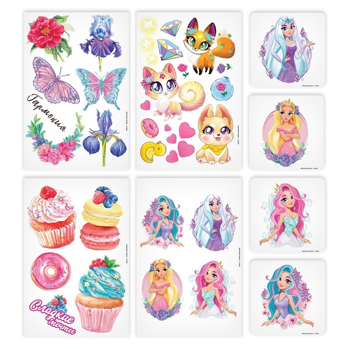 Меганабор детских татуировок, тату &mdash; 150 шт.