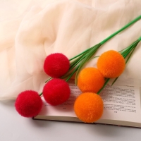 Цветок искусственный "Шар" d-6 см h-52 см, микс Цветок искусственный "Шар" d-6 см h-52 см, микс