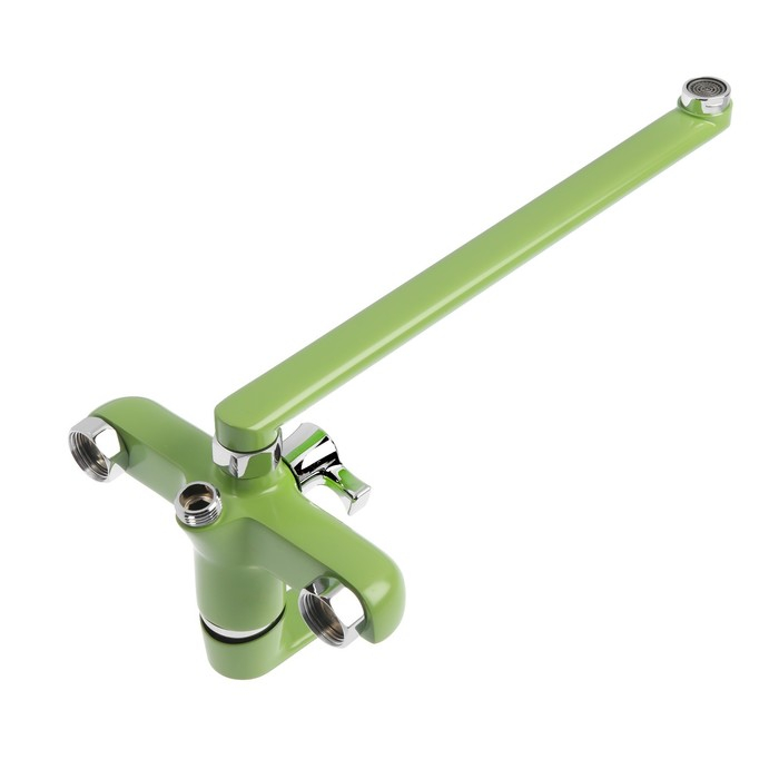 Смеситель для ванны Accoona A7166K, однорычажный, дивертор в корпусе, 35 см, зеленый Смеситель для ванны Accoona A7166K, однорычажный, дивертор в корпусе, 35 см, зеленый