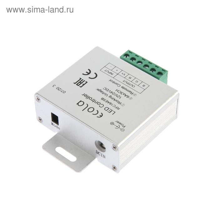 Контроллер Ecola для RGB ленты, 12 – 24 В, 18 А, пульт ДУ, чёрный Контроллер Ecola для RGB ленты, 12 – 24 В, 18 А, пульт ДУ, чёрный