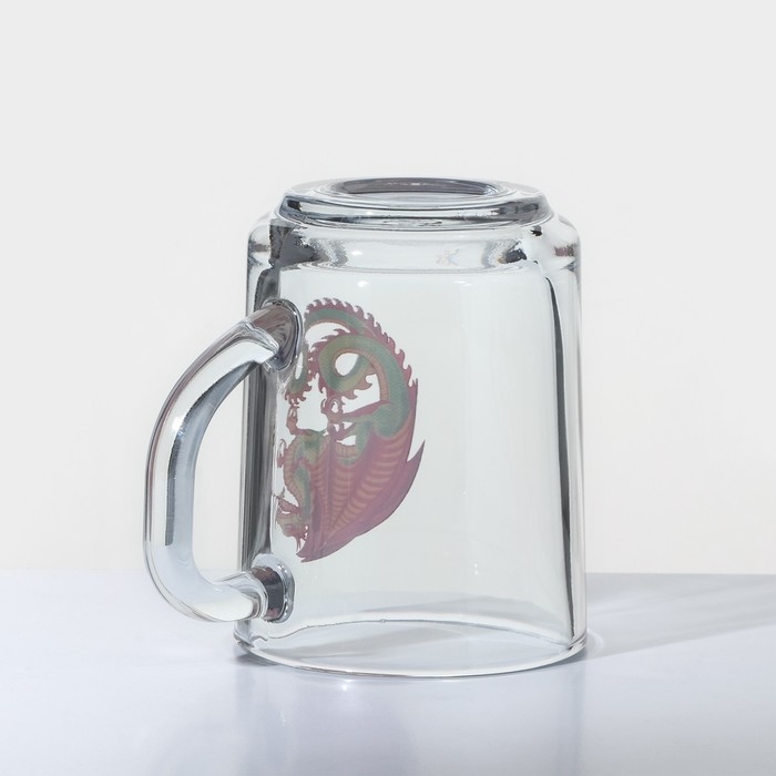 Кружка &laquo;Красный дракон&raquo;, стеклянная, 200 мл