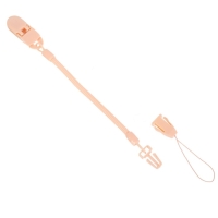 Соска - пустышка ортодонтическая, силикон, +6 мес., с держателем, цвет розовый Соска - пустышка ортодонтическая, силикон, +6 мес., с держателем, цвет розовый