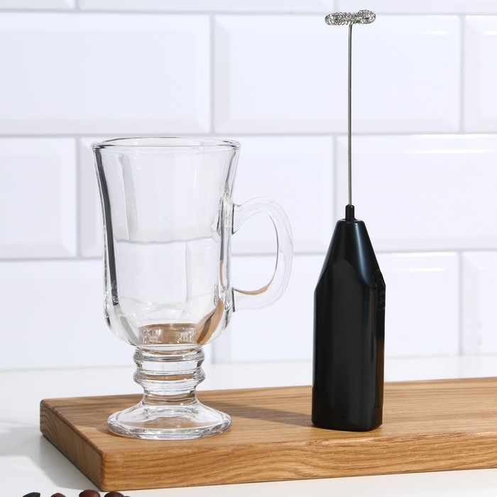 Кружка для кофе 200 мл и капучинатор от батареек &laquo;Цветы&raquo;