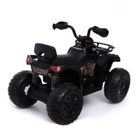 Электромобиль &laquo;Квадроцикл&raquo;, EVA колёса, кожаное сидение, цвет чёрный