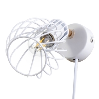 Бра с переключателем на проводе "Бьянка" Е14 40Вт белый 17х11х17см