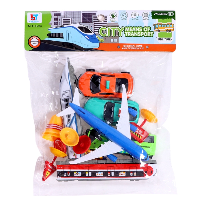 Игровой набор &laquo;Городской транспорт&raquo;, инерция, цвет МИКС