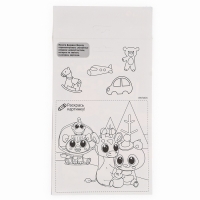 Аппликация форменными стикерами на новый год &laquo;Лесные зверюшки&raquo;, новогодний набор для творчества